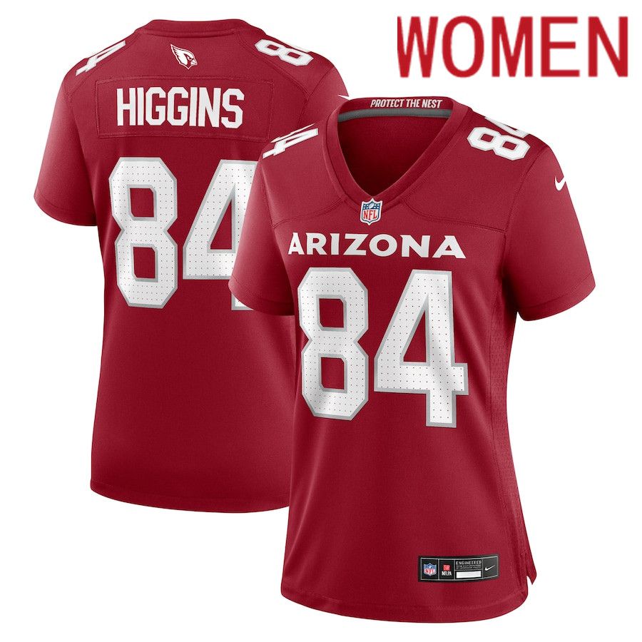 Women Arizona Cardinals 84 Elijah Higgins Nike Cardinal Team Game NFL Jersey